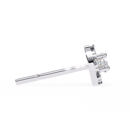 0.26 ct Eternity Halo Lab-Grown Diamond Stud Earrings