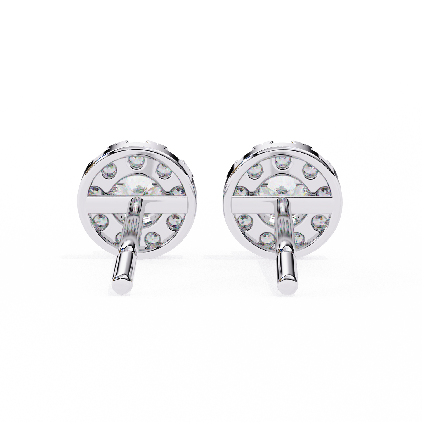 0.26 ct Eternity Halo Lab-Grown Diamond Stud Earrings