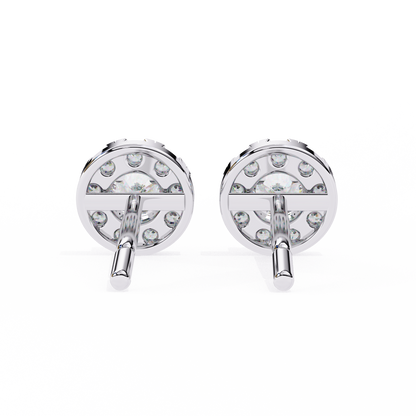 0.26 ct Eternity Halo Lab-Grown Diamond Stud Earrings