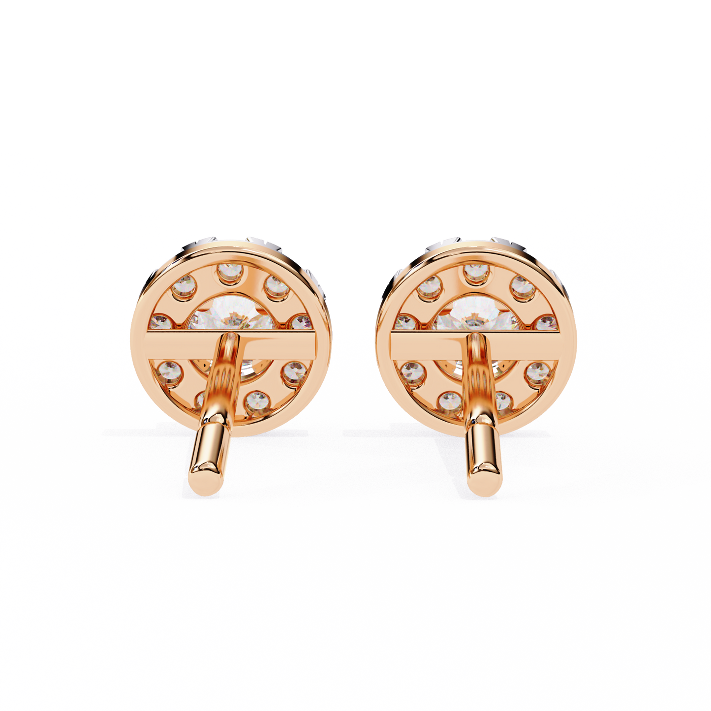 0.26 ct Eternity Halo Lab-Grown Diamond Stud Earrings