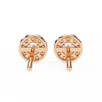 0.26 ct Eternity Halo Lab-Grown Diamond Stud Earrings