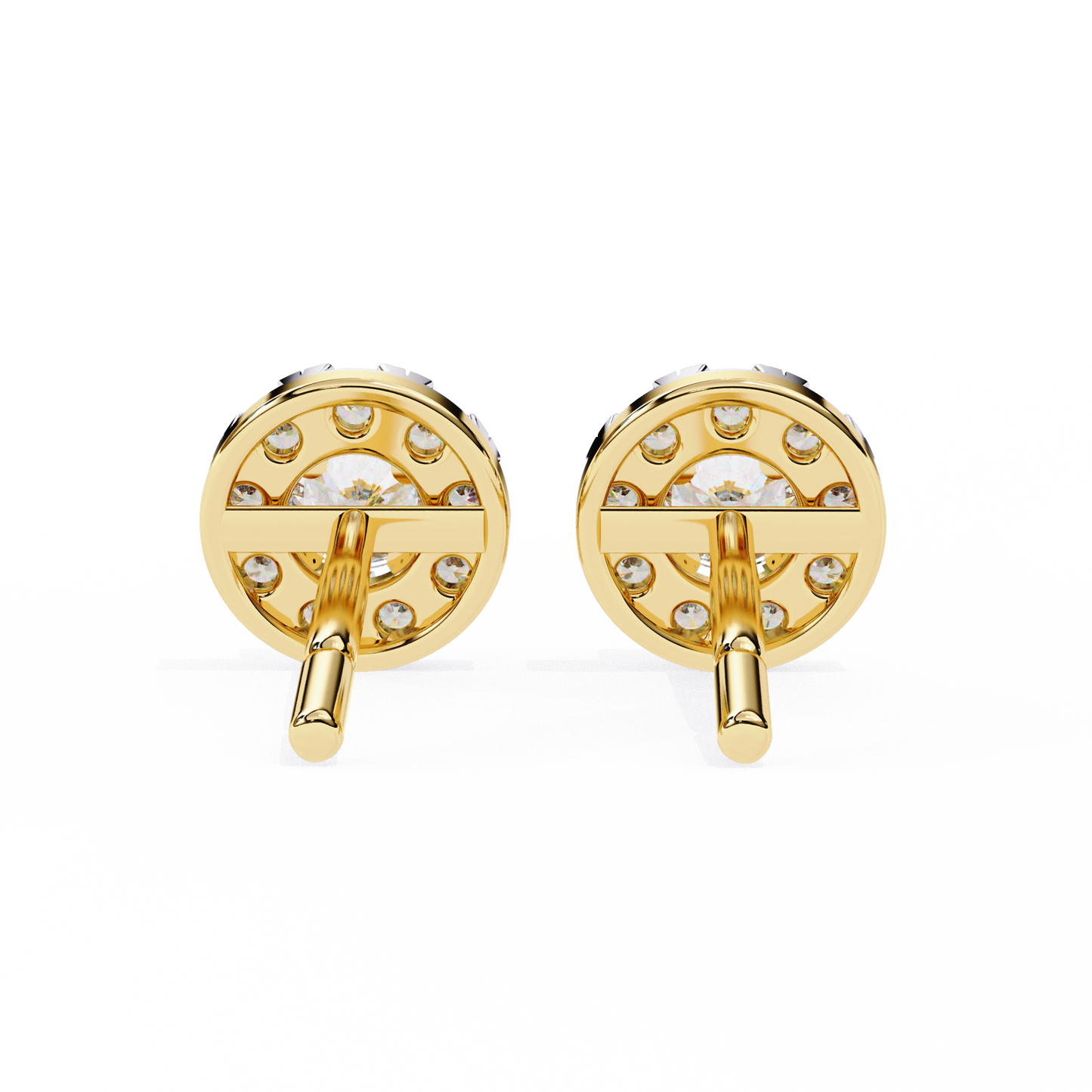 0.26 ct Eternity Halo Lab-Grown Diamond Stud Earrings