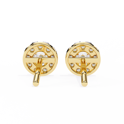 0.26 ct Eternity Halo Lab-Grown Diamond Stud Earrings