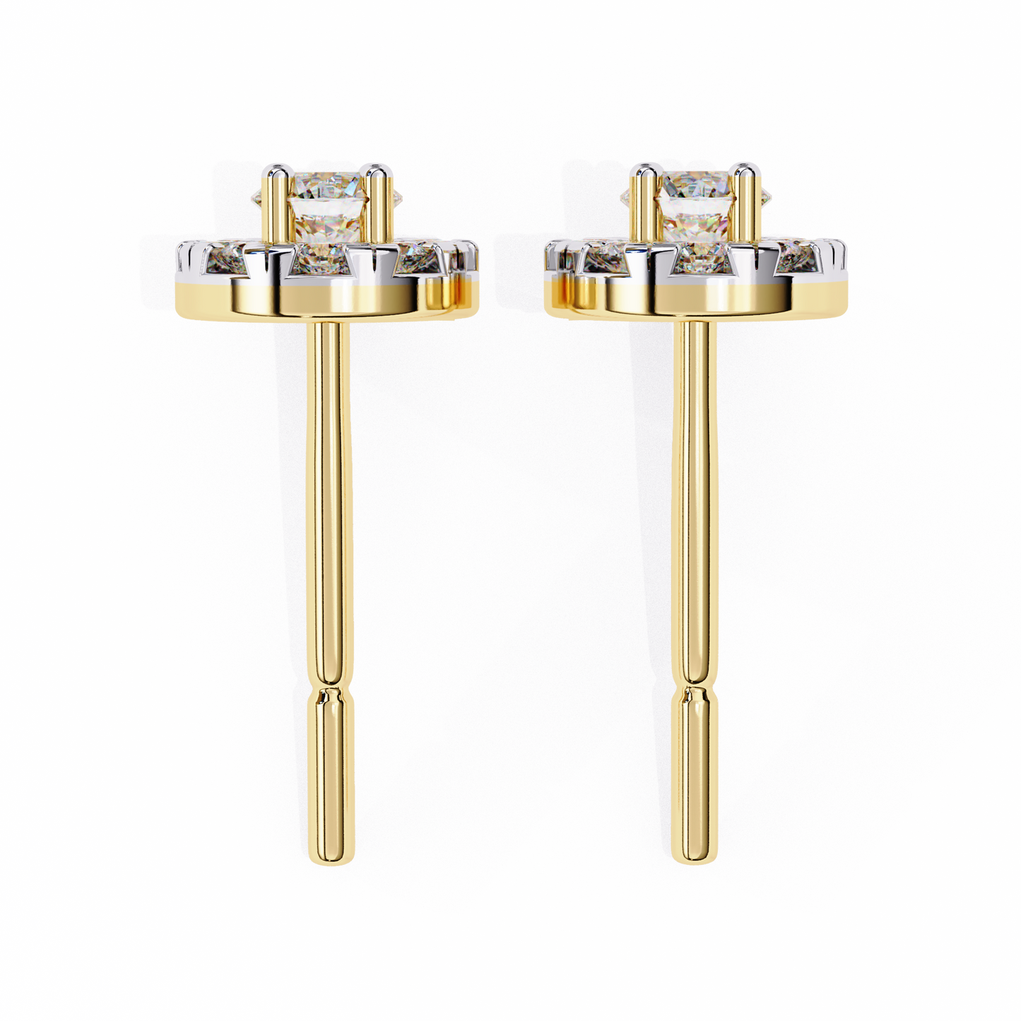 0.26 ct Eternity Halo Lab-Grown Diamond Stud Earrings