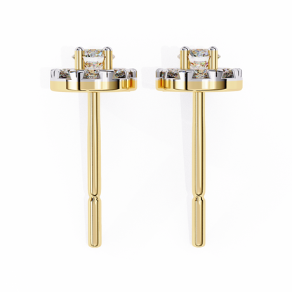 0.26 ct Eternity Halo Lab-Grown Diamond Stud Earrings
