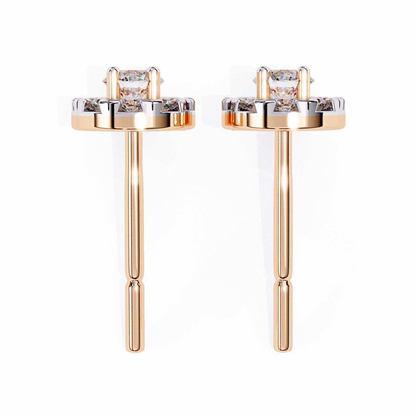 0.26 ct Eternity Halo Lab-Grown Diamond Stud Earrings