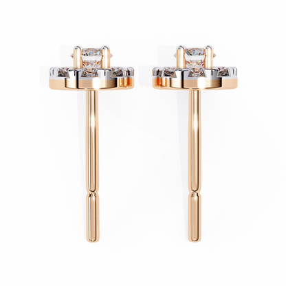 0.26 ct Eternity Halo Lab-Grown Diamond Stud Earrings