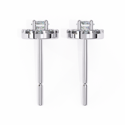 0.26 ct Eternity Halo Lab-Grown Diamond Stud Earrings