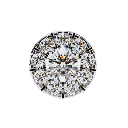 0.26 ct Eternity Halo Lab-Grown Diamond Stud Earrings