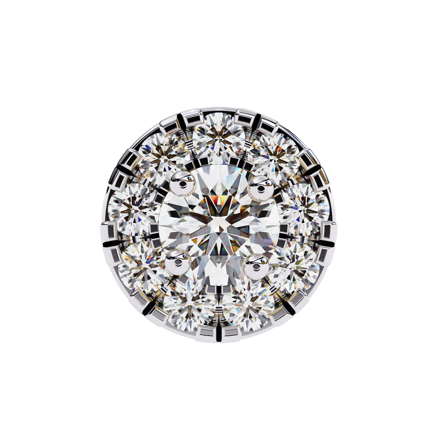 0.26 ct Eternity Halo Lab-Grown Diamond Stud Earrings