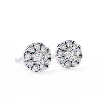 0.26 ct Eternity Halo Lab-Grown Diamond Stud Earrings