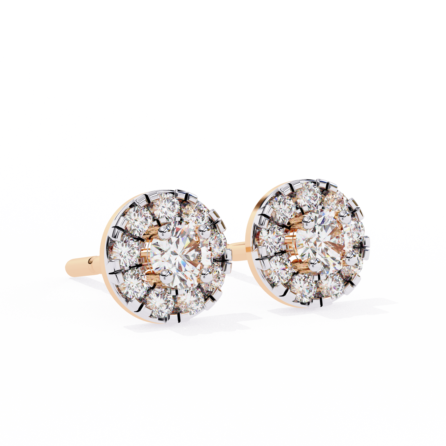 0.26 ct Eternity Halo Lab-Grown Diamond Stud Earrings