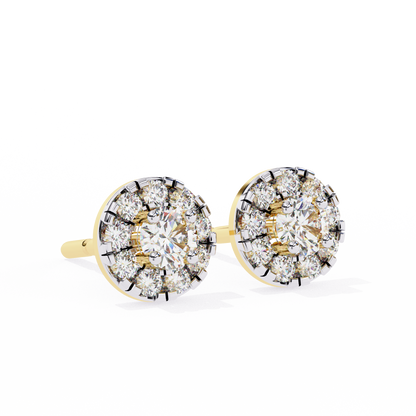 0.26 ct Eternity Halo Lab-Grown Diamond Stud Earrings