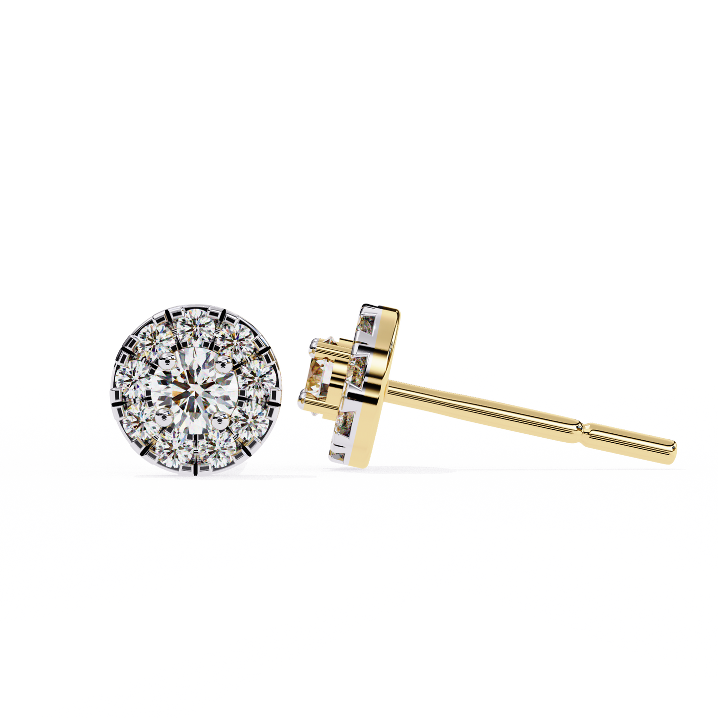 0.26 ct Eternity Halo Lab-Grown Diamond Stud Earrings