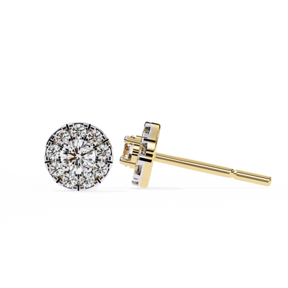 0.26 ct Eternity Halo Lab-Grown Diamond Stud Earrings
