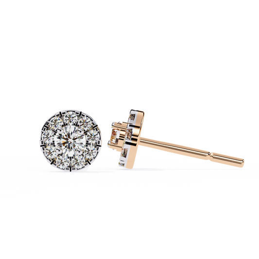 0.26 ct Eternity Halo Lab-Grown Diamond Stud Earrings