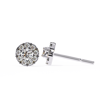 0.26 ct Eternity Halo Lab-Grown Diamond Stud Earrings