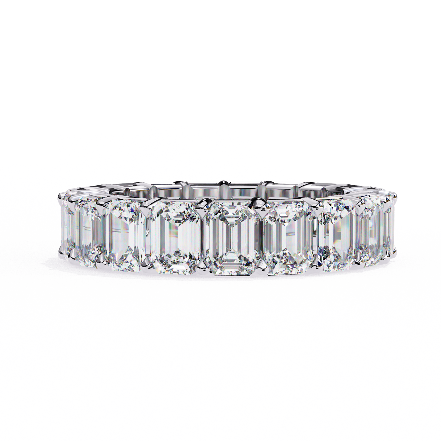 Statement Eternity Band – 4.88 CT of Emerald Cut Brilliance