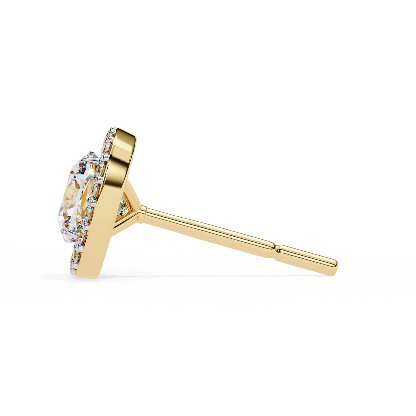 0.96CT Cushion Lab Grown Diamond Halo Earrings The perfect blend of classic elegance and modern style