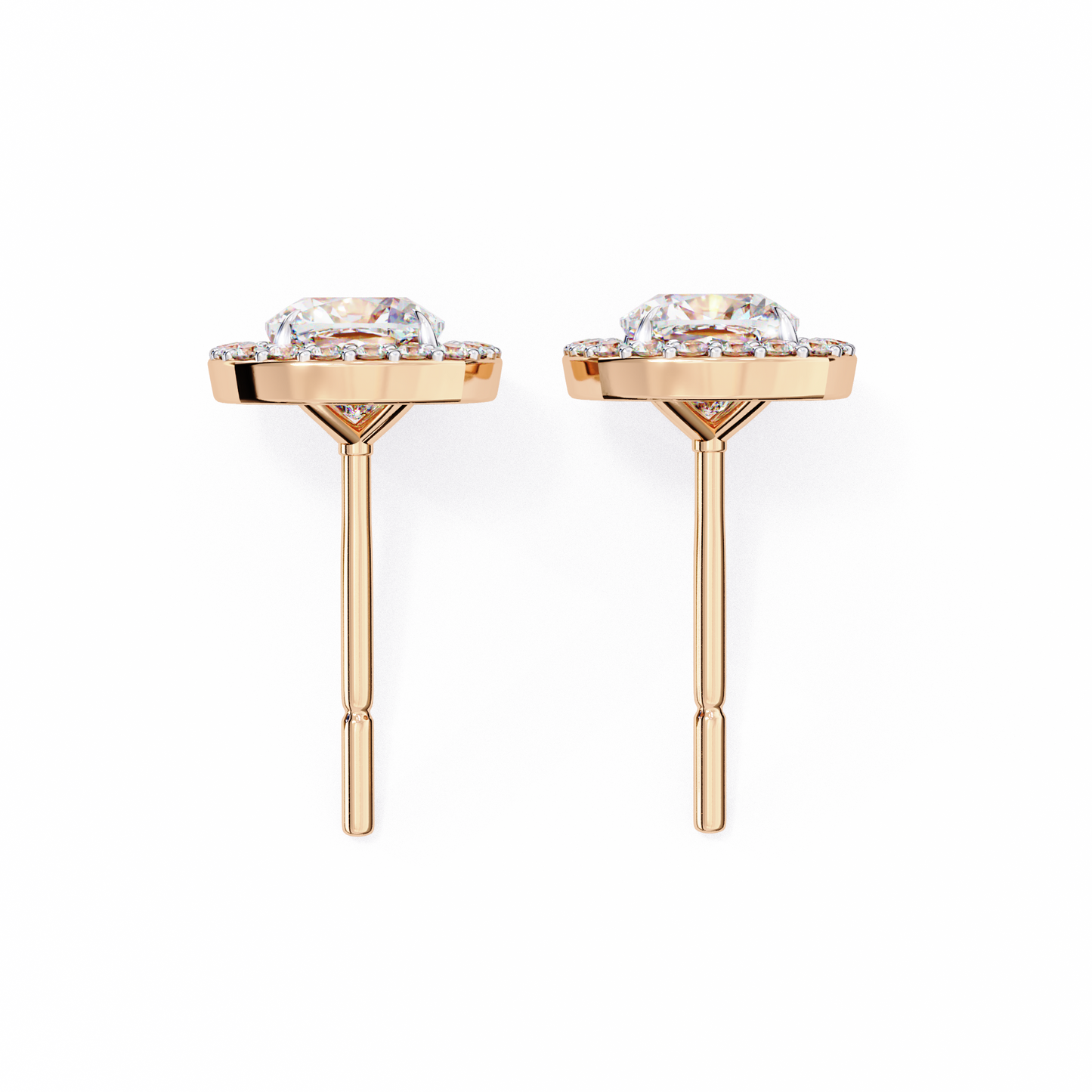 0.96CT Cushion Lab Grown Diamond Halo Earrings The perfect blend of classic elegance and modern style