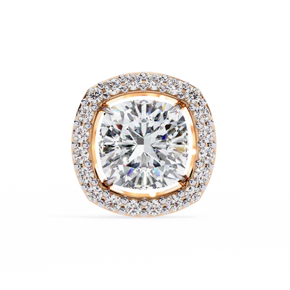 0.96CT Cushion Lab Grown Diamond Halo Earrings The perfect blend of classic elegance and modern style