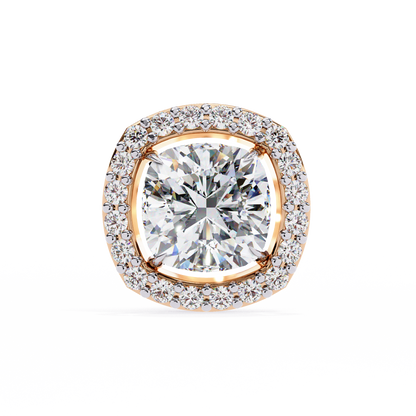0.96CT Cushion Lab Grown Diamond Halo Earrings The perfect blend of classic elegance and modern style