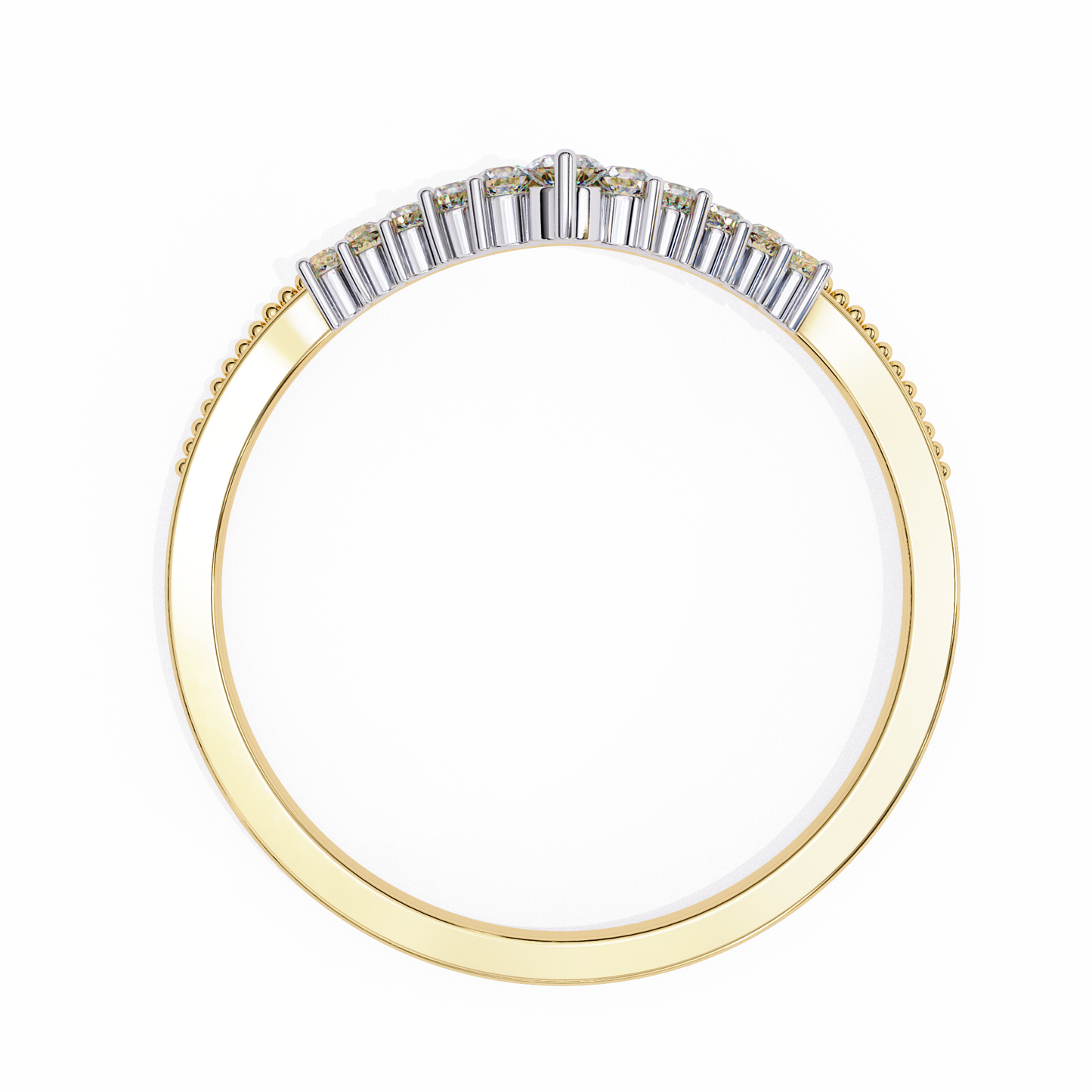 V-Cut Lab-Grown Diamond Ring with Royal Elegance , 14k Gold Diamond Ring