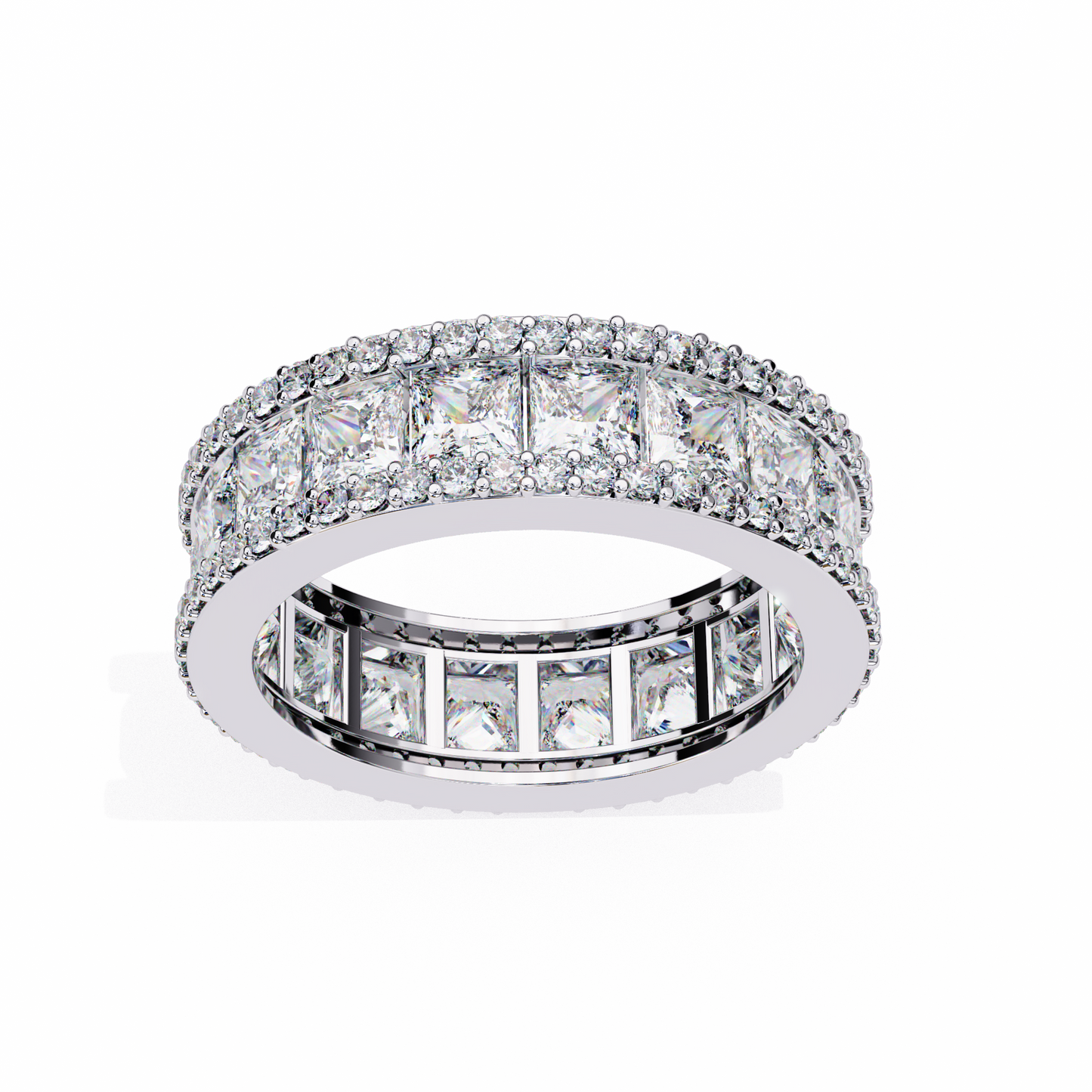 Statement Sparkle: Princess Lab Diamond Eternity Ring