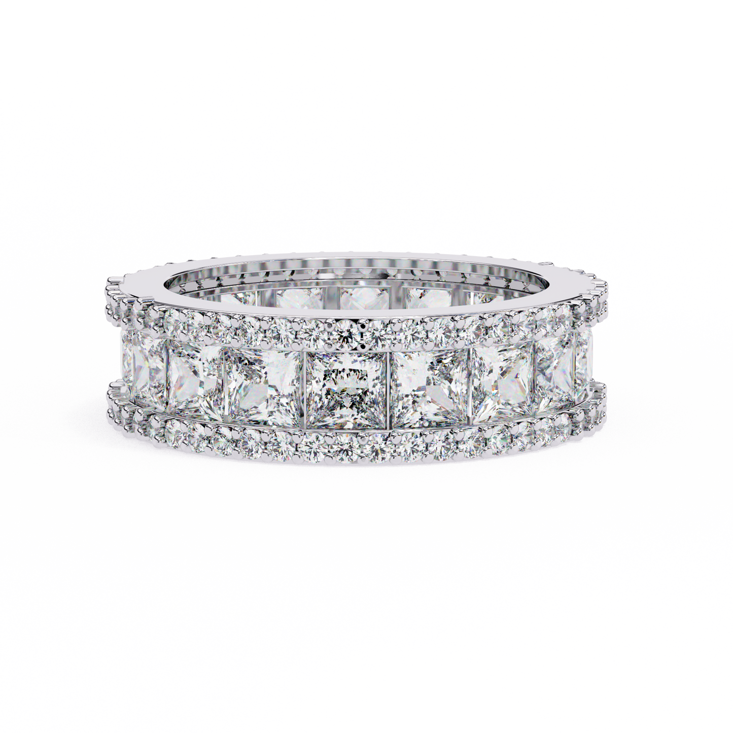 Statement Sparkle: Princess Lab Diamond Eternity Ring