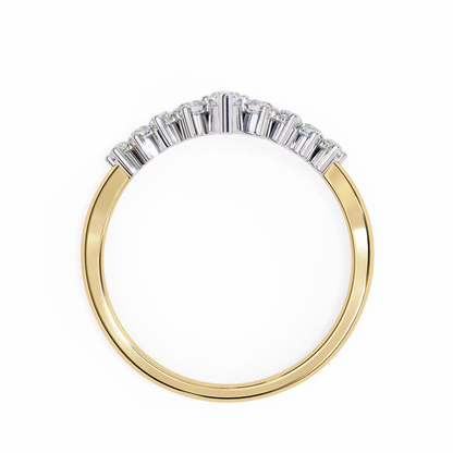 Tiara-Style Lab Diamond Ring with Marquise Center