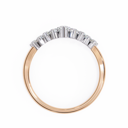 Tiara-Style Lab Diamond Ring with Marquise Center