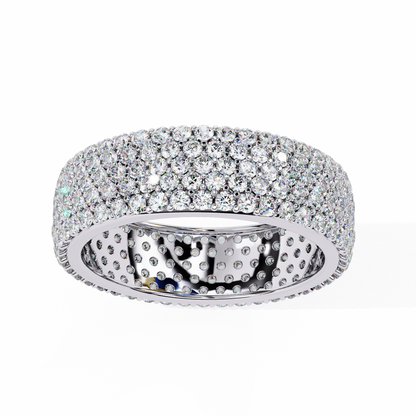 Bold Brilliance: Wide Lab Diamond Eternity Band in Yellow Gold