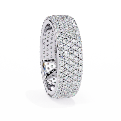 Bold Brilliance: Wide Lab Diamond Eternity Band in Yellow Gold