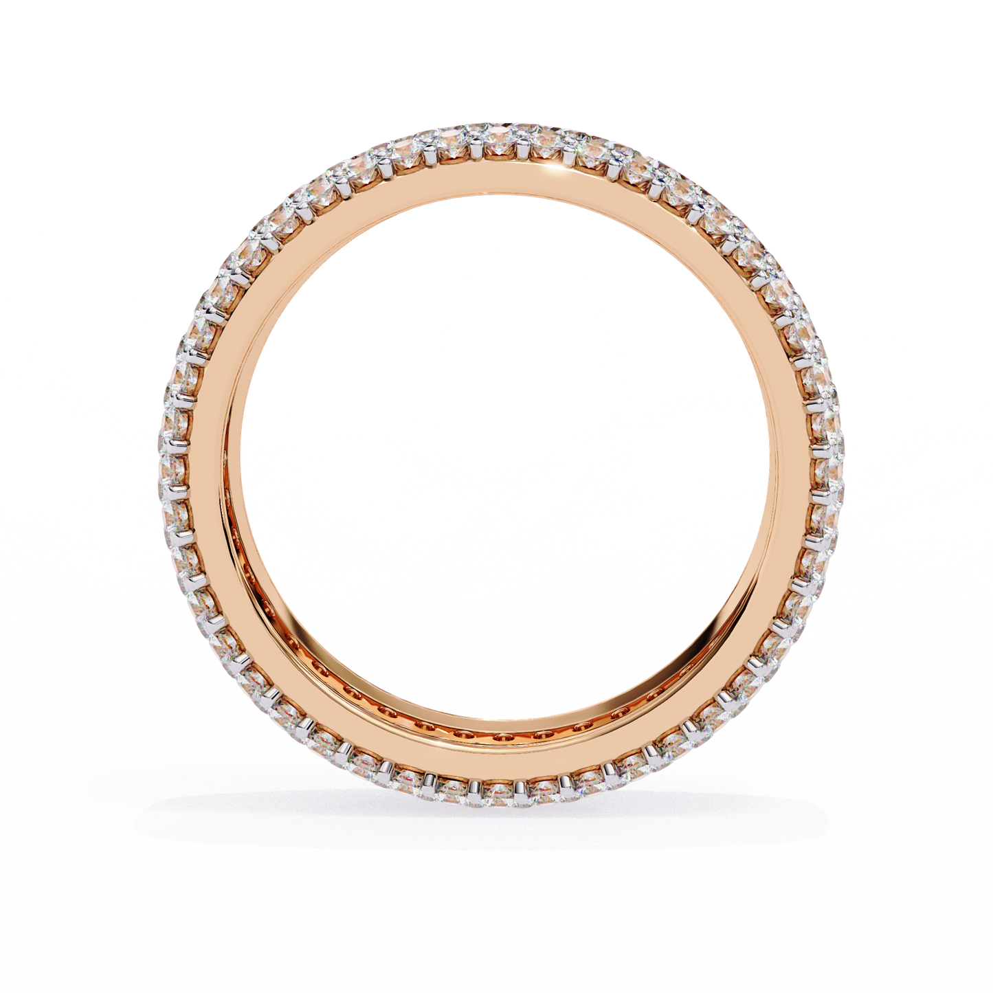Bold Brilliance: Wide Lab Diamond Eternity Band in Yellow Gold