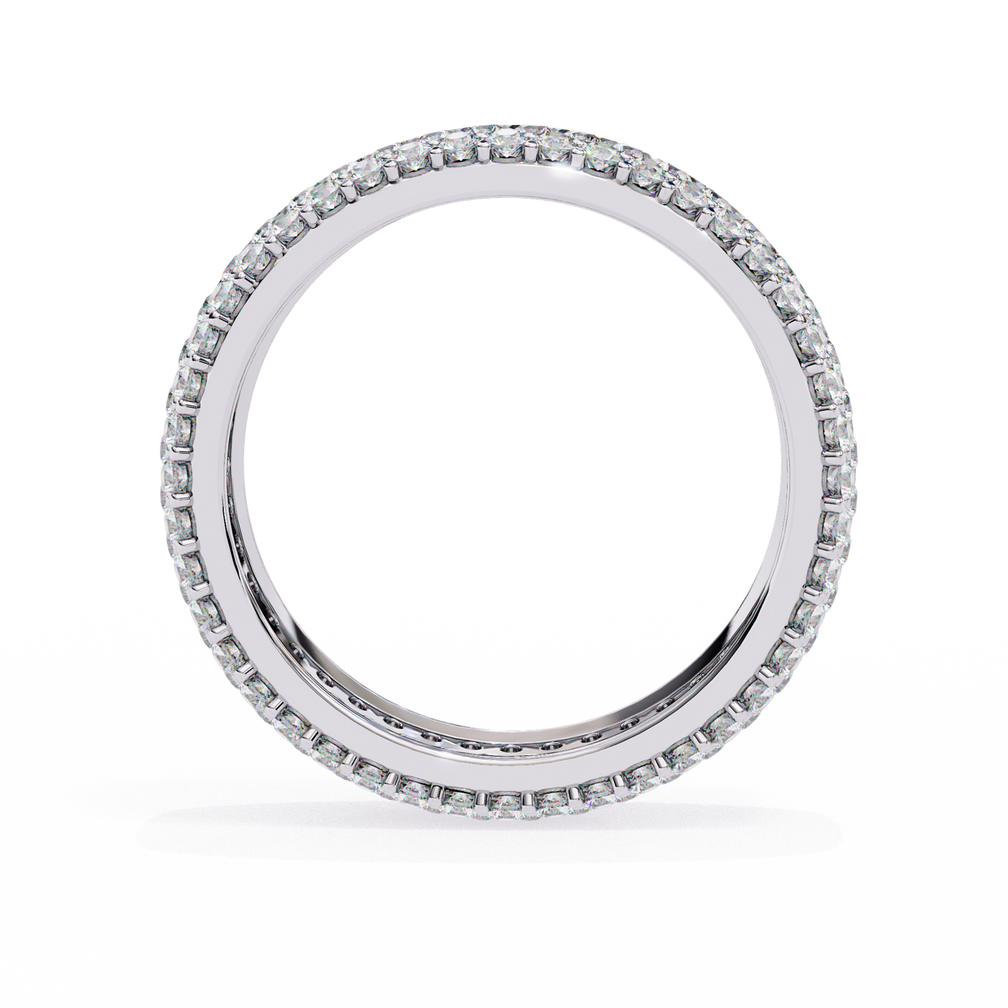 Bold Brilliance: Wide Lab Diamond Eternity Band in Yellow Gold