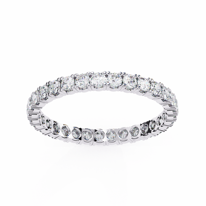 Forever Yours: Lab-Grown Diamond Eternity Ring in Gleaming Rose Gold Perfection