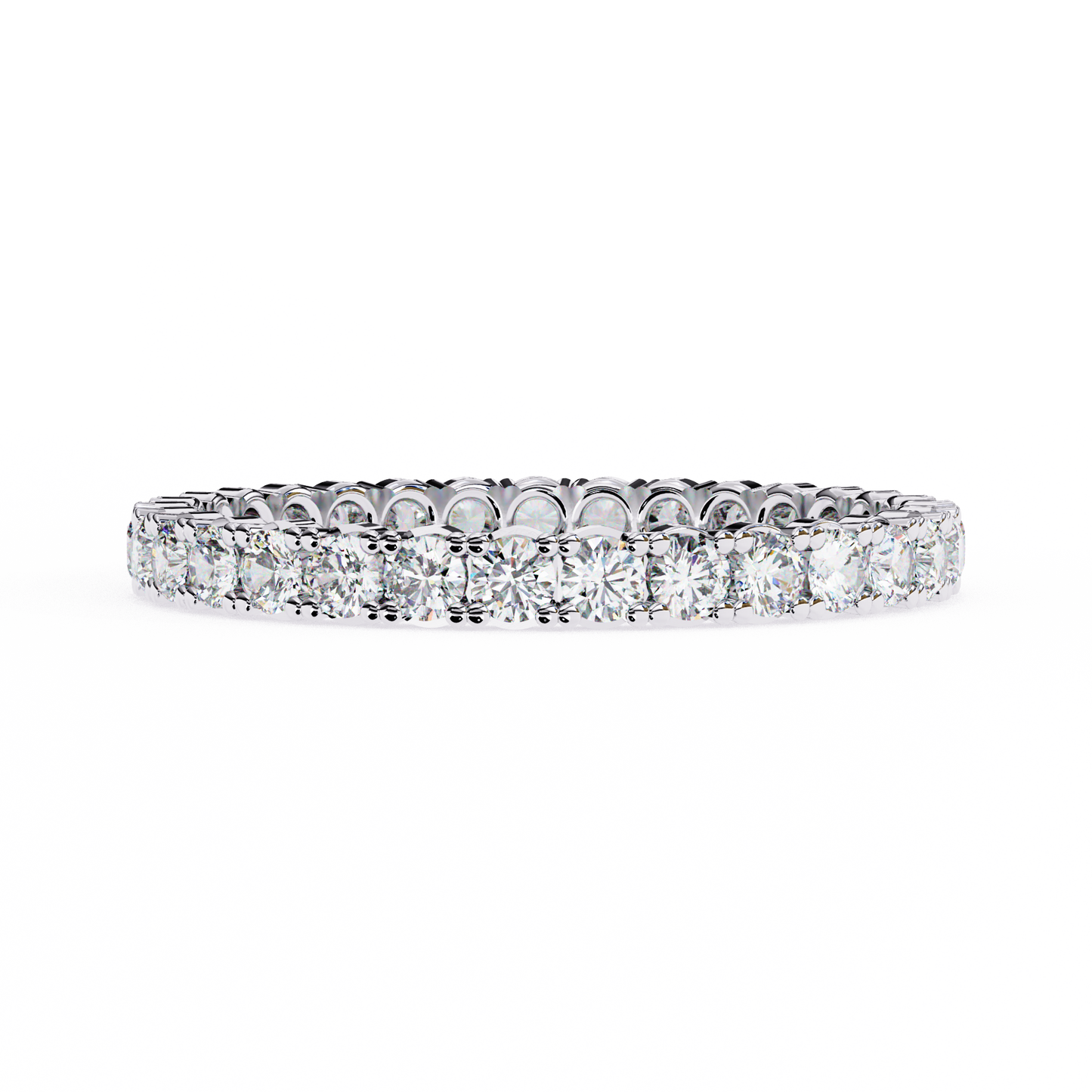 Forever Yours: Lab-Grown Diamond Eternity Ring in Gleaming Rose Gold Perfection