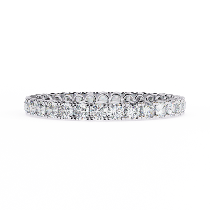 Forever Yours: Lab-Grown Diamond Eternity Ring in Gleaming Rose Gold Perfection