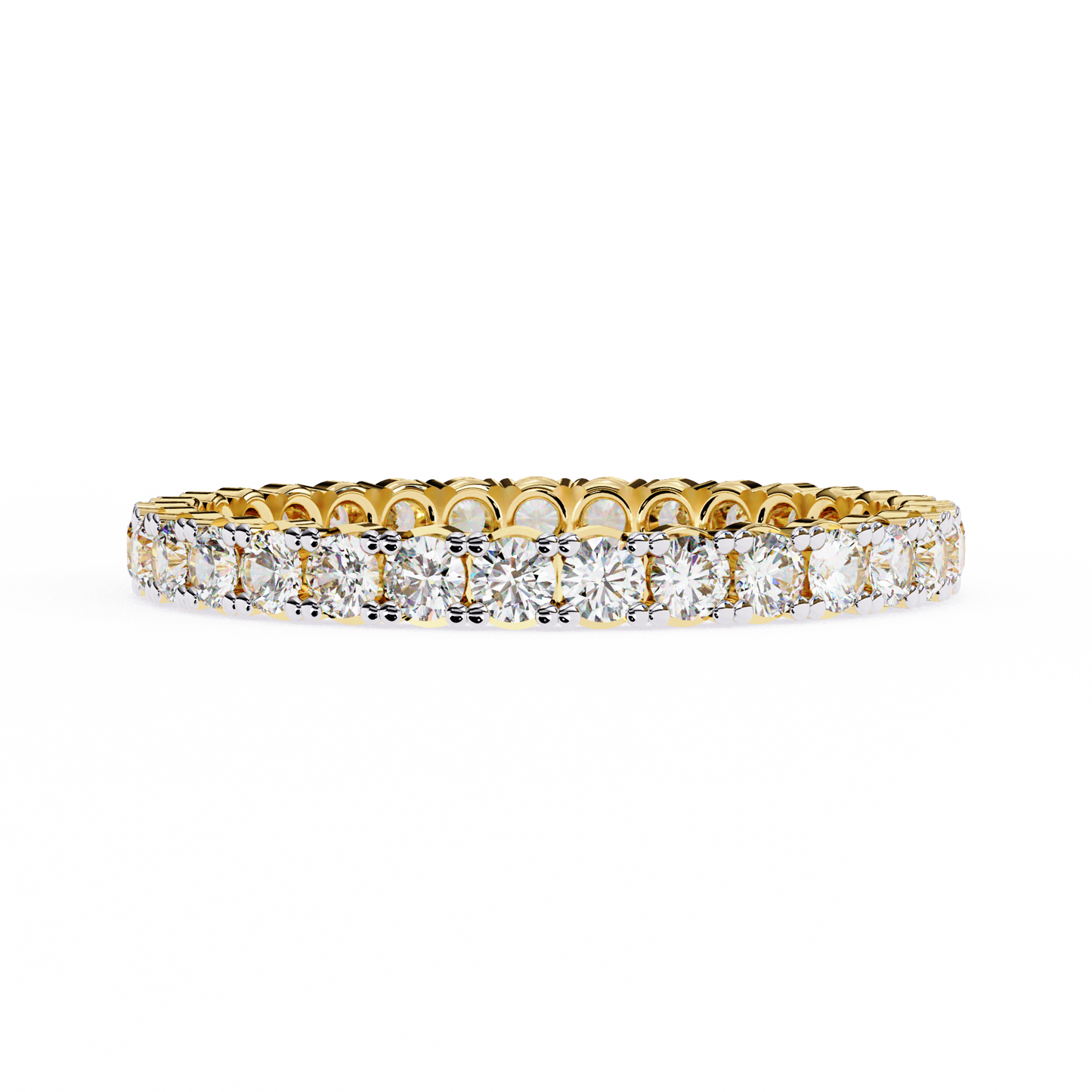 Forever Yours: Lab-Grown Diamond Eternity Ring in Gleaming Rose Gold Perfection