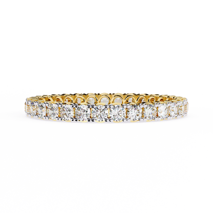 Forever Yours: Lab-Grown Diamond Eternity Ring in Gleaming Rose Gold Perfection
