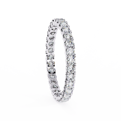 Forever Yours: Lab-Grown Diamond Eternity Ring in Gleaming Rose Gold Perfection