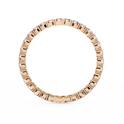 Forever Yours: Lab-Grown Diamond Eternity Ring in Gleaming Rose Gold Perfection