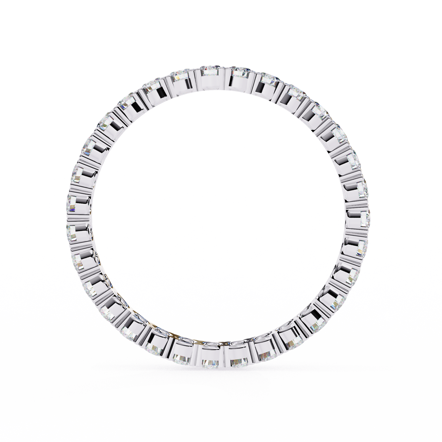 Forever Yours: Lab-Grown Diamond Eternity Ring in Gleaming Rose Gold Perfection