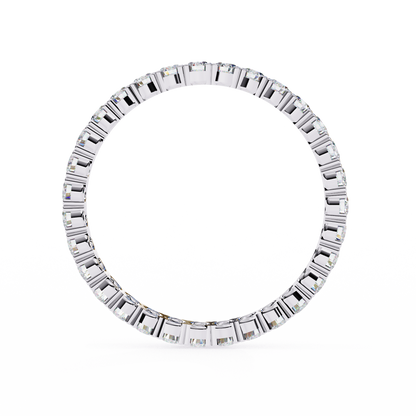 Forever Yours: Lab-Grown Diamond Eternity Ring in Gleaming Rose Gold Perfection