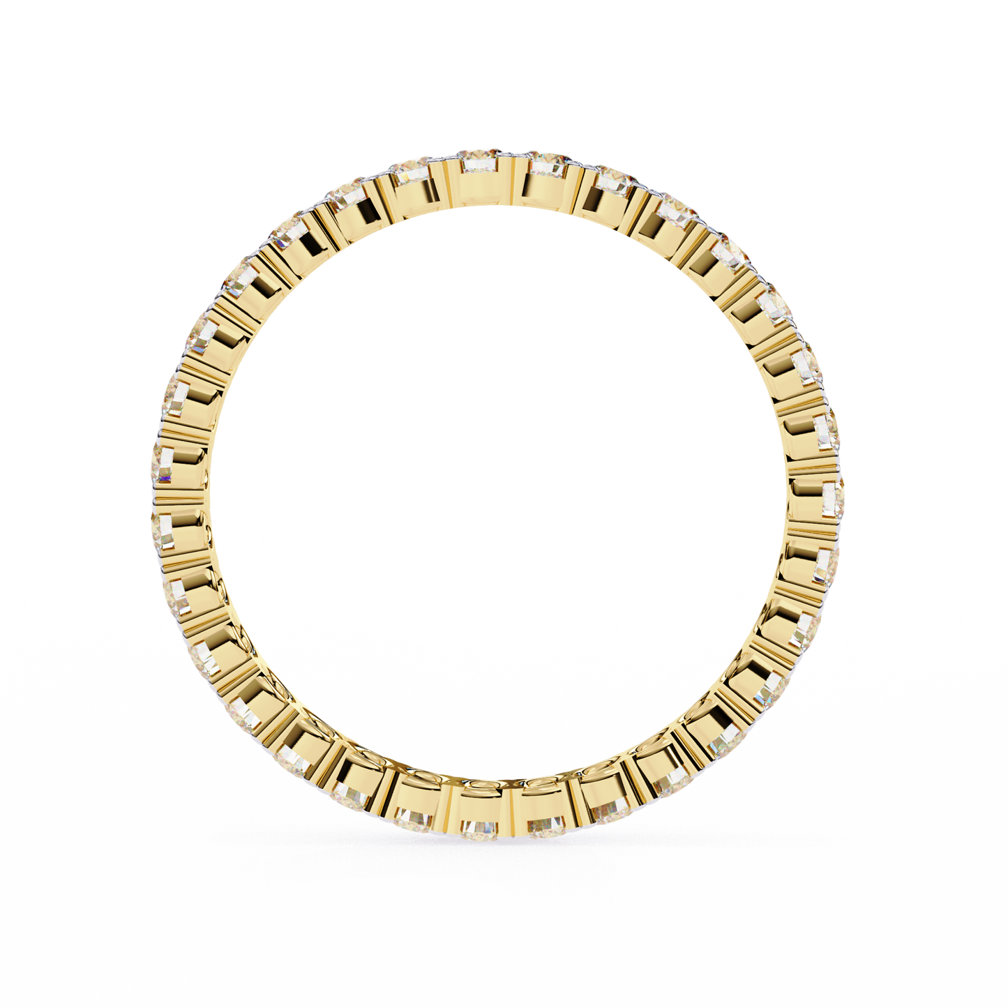 Forever Yours: Lab-Grown Diamond Eternity Ring in Gleaming Rose Gold Perfection