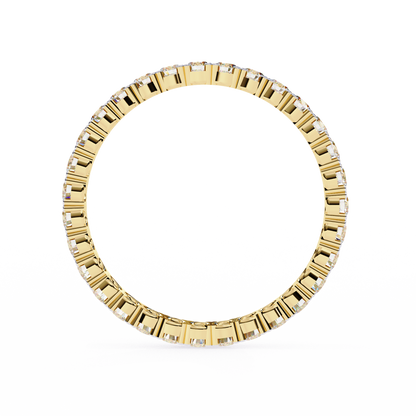 Forever Yours: Lab-Grown Diamond Eternity Ring in Gleaming Rose Gold Perfection