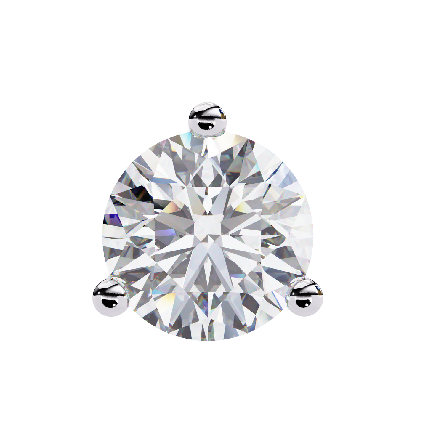 Brilliant 2.8  CT Round Lab Diamond Stud Earrings