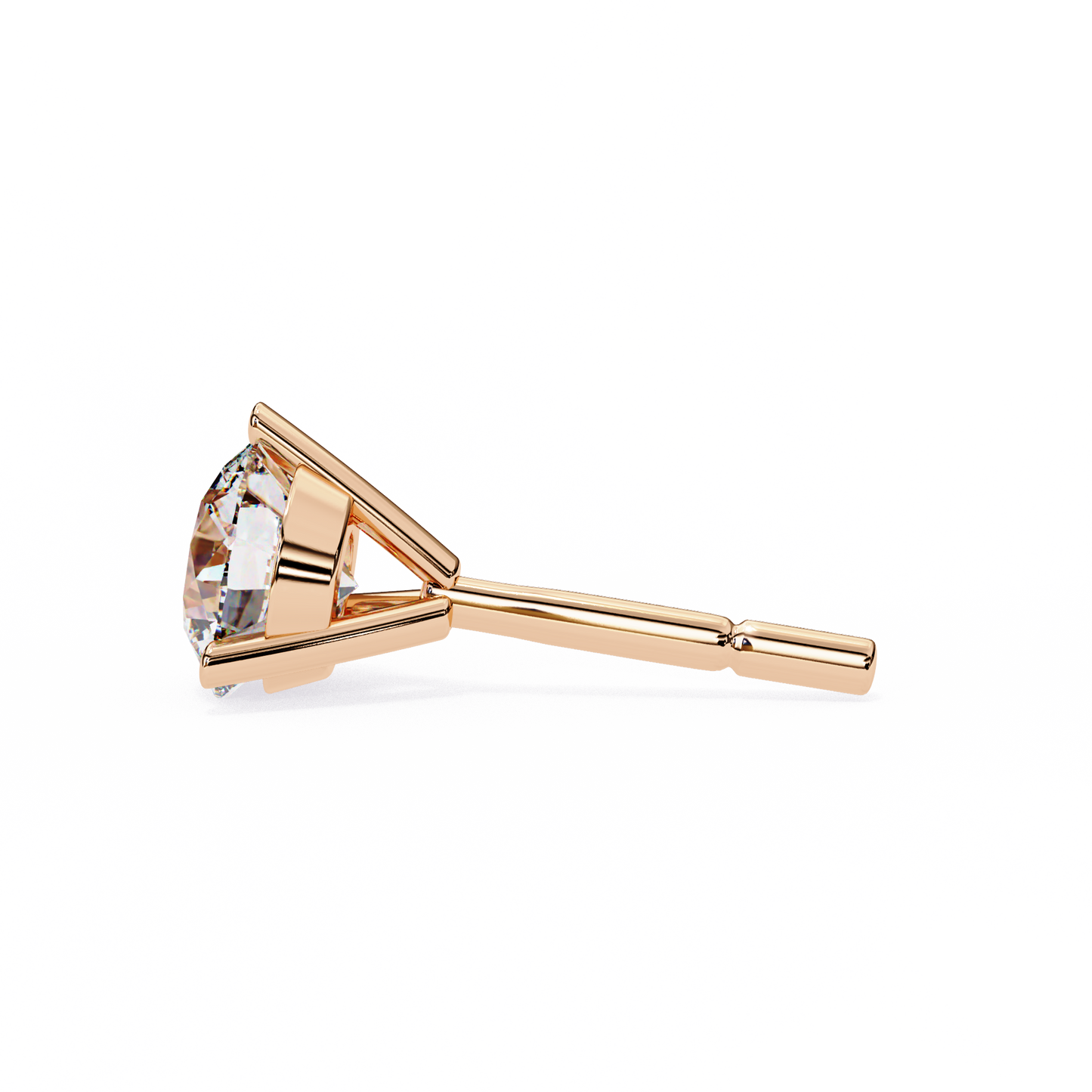 Brilliant 2.8  CT Round Lab Diamond Stud Earrings