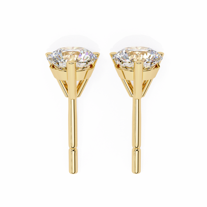 Brilliant 2.8  CT Round Lab Diamond Stud Earrings