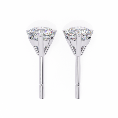 Brilliant 2.8  CT Round Lab Diamond Stud Earrings